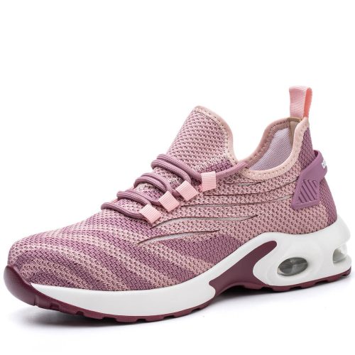 Tmax Schuhe Sicherheitsschuhe Damen Leichte Arbeitsschuhe Atmungsaktive Rosa