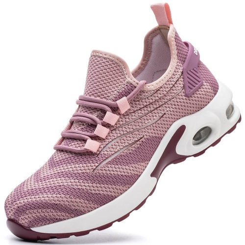 Tmax Schuhe Sicherheitsschuhe Damen Leichte Arbeitsschuhe Atmungsaktive Rosa