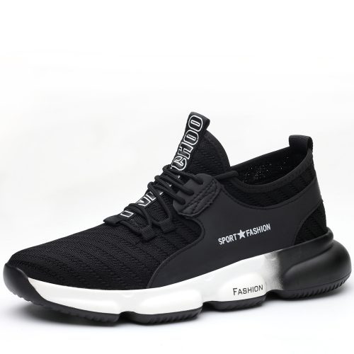 Tmax Schuhe Durchtrittschutz Arbeitssicherheitsschuhe Leicht Sportlich Sneaker Schwarz/Weiß