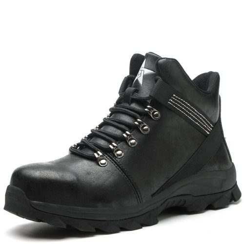 Tmax Schuhe Wasserdicht Hoch Leder Sicherheitsstiefel Schwarz