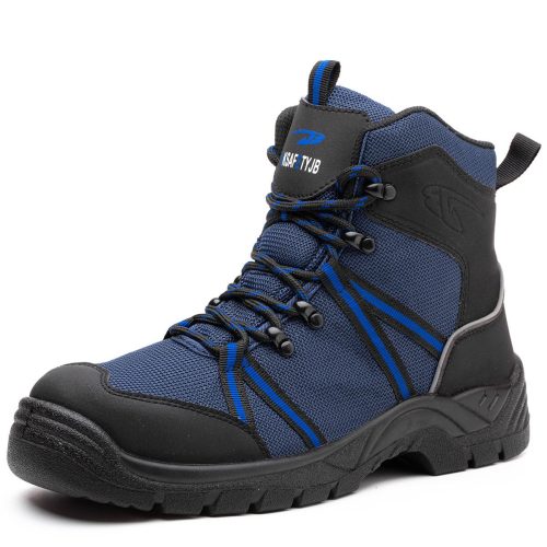 Tmax Schuhe Hoch Leicht Sicherheitsstiefel Atmungsaktiv Blau