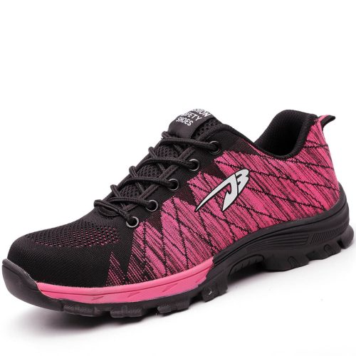 Tmax Schuhe Sicherheitsschuhe mit Stahlkappe Damen Rosa